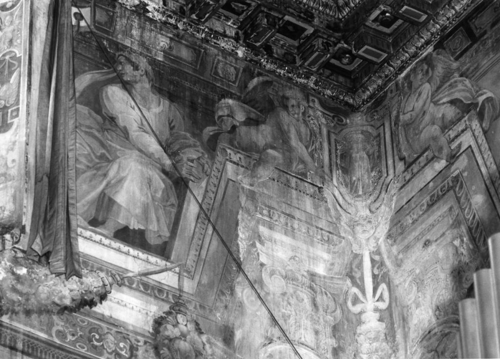 profeti, sibille, putti (dipinto, complesso decorativo) di Croce Baldassarre (fine sec. XVI)