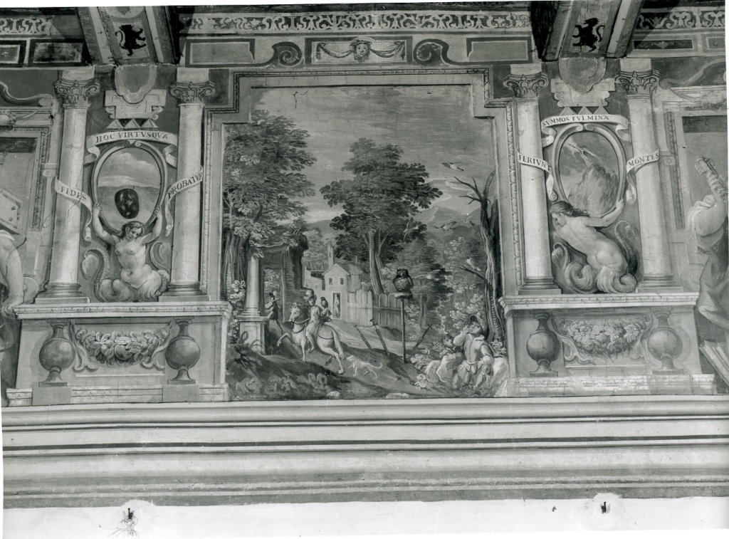 caccia (dipinto, ciclo) di Bianchi Giovanni (terzo quarto sec. XVI)