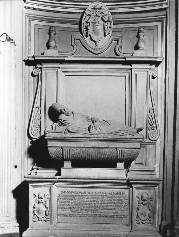 ritratto funebre del cardinale Ennio Filonardi (scultura) - ambito laziale (metà sec. XVI)