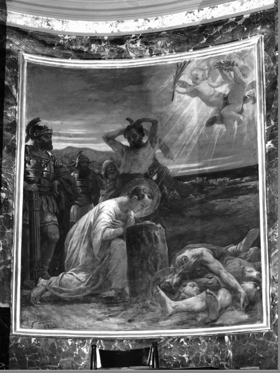 decapitazione di San Sosio (dipinto) di Ballerini Ettore (sec. XX)