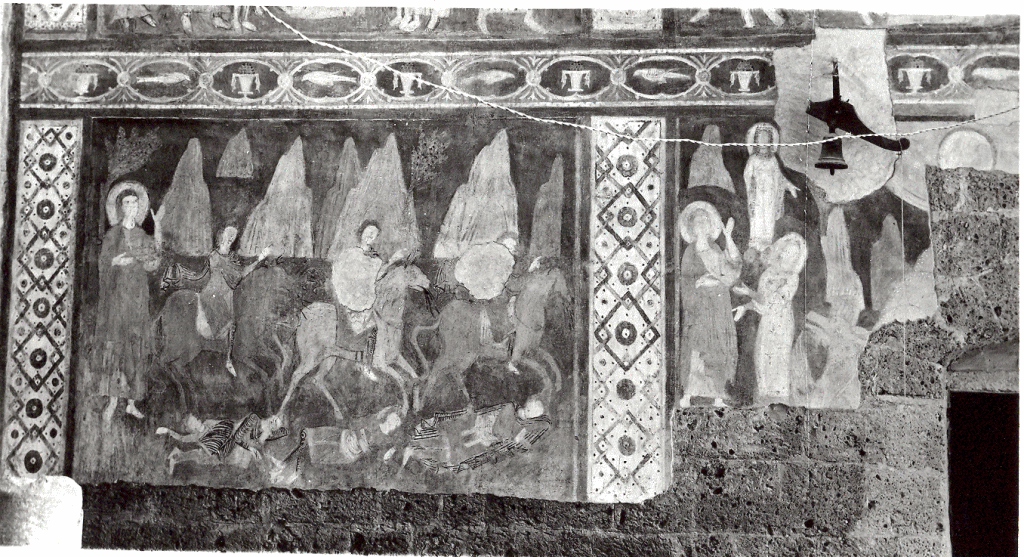 cavalieri dell'Apocalisse e apparizione della Bestia e della Donna (dipinto) di Giovanni, Stefano, Nicola (sec. XI)
