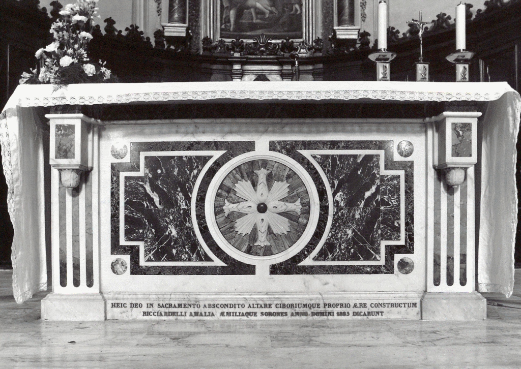 altare maggiore - ambito laziale (ultimo quarto sec. XIX)