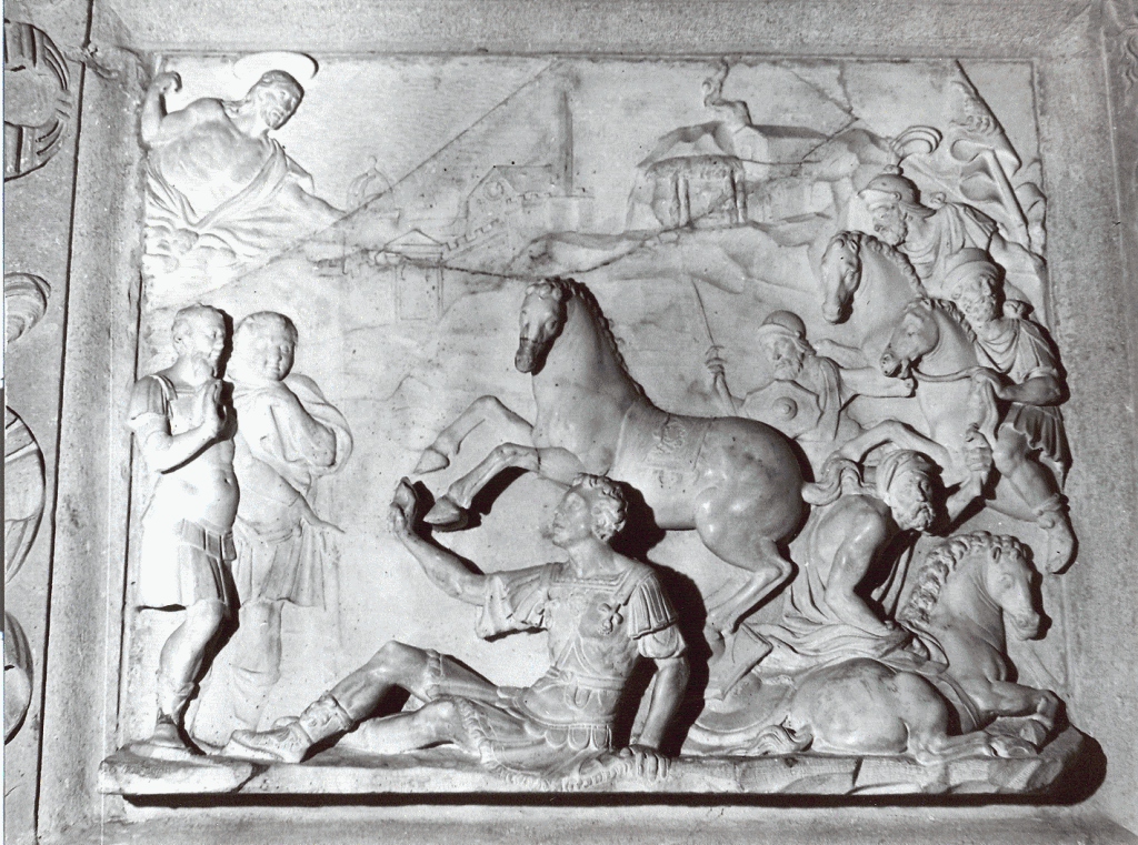 conversione di San Paolo (rilievo) di Quaranta Matteo (sec. XVI)