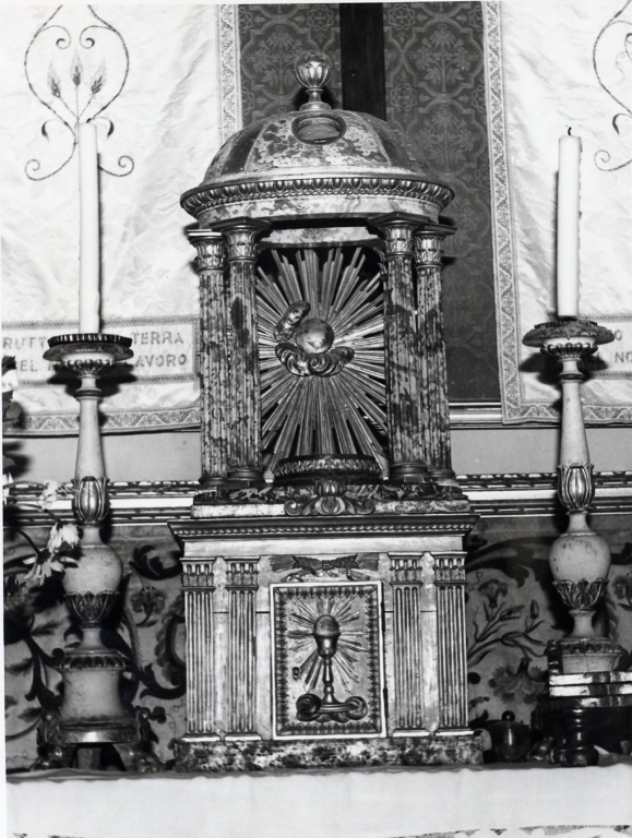 calice eucaristico (tabernacolo - a tempietto) - bottega Italia centrale (sec. XIX)