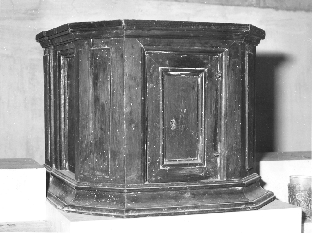 tabernacolo - a frontale architettonico - bottega laziale (sec. XIX)