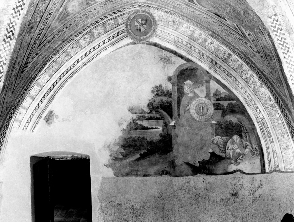 Fede con Epicuro (dipinto, ciclo) di Desiderio da Subiaco (attribuito) (fine sec. XV)