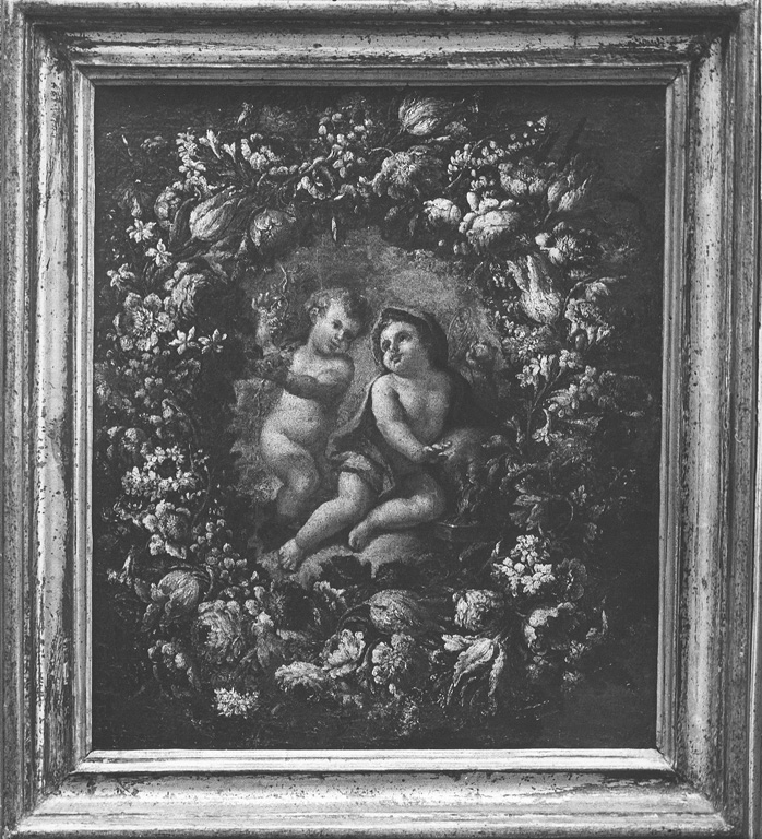 angioletti con ghirlande (dipinto) - ambito napoletano (secc. XVII/ XVIII)