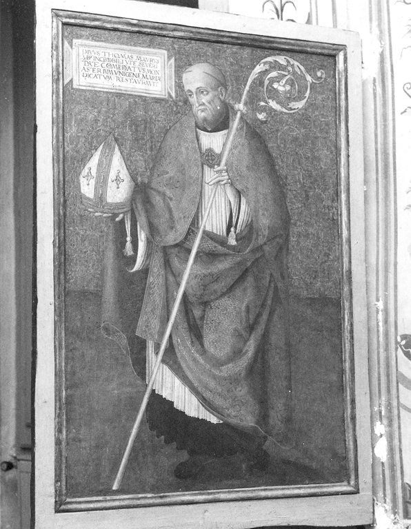 San Tommaso da Morienna (dipinto) di Aquili Antonio detto Antoniazzo Romano (scuola), Filotesio Nicola detto Cola dell'Amatrice (attribuito) (sec. XV)