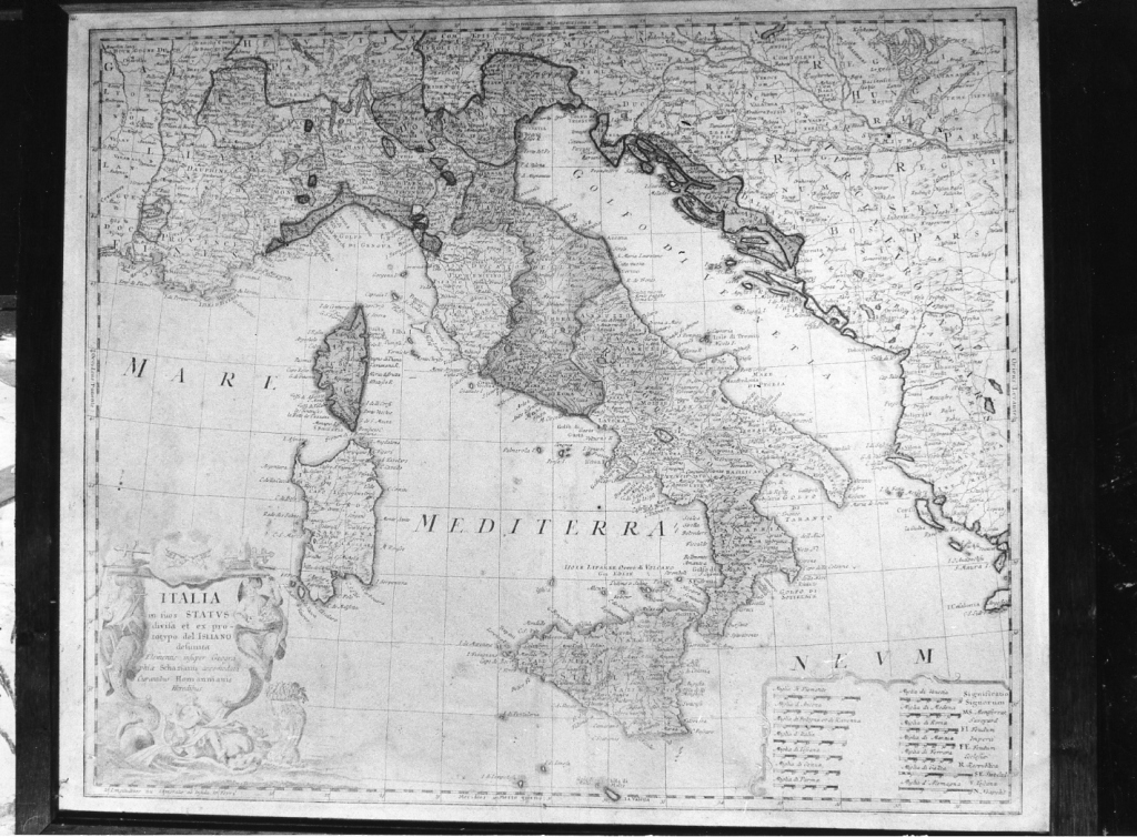 carta geografica - manifattura laziale (sec. XVIII)