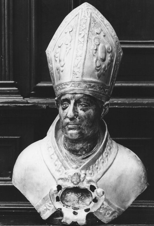 vescovo (reliquiario - a busto) - ambito napoletano (fine/inizio secc. XVI/ XVII)