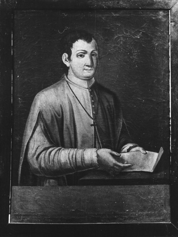 ritratto di vescovo (dipinto) - ambito laziale (sec. XIX)
