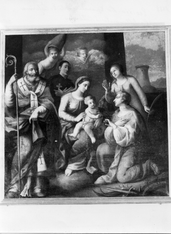 matrimonio mistico di Santa Caterina d'Alessandria (dipinto) di Mattei Ambrogio (sec. XVIII)