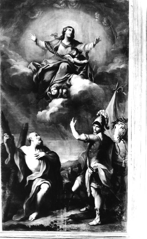Madonna in gloria tra Santi martiri (dipinto) - ambito laziale (metà sec. XVIII)