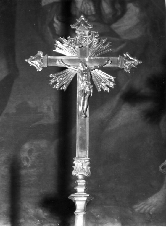 croce d'altare, elemento d'insieme - ambito romano (inizio sec. XX)