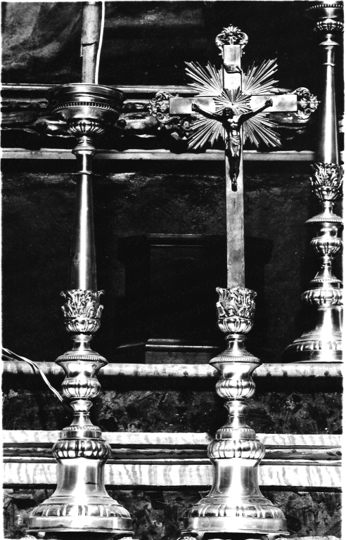 candeliere d'altare, serie - ambito laziale (prima metà sec. XIX)