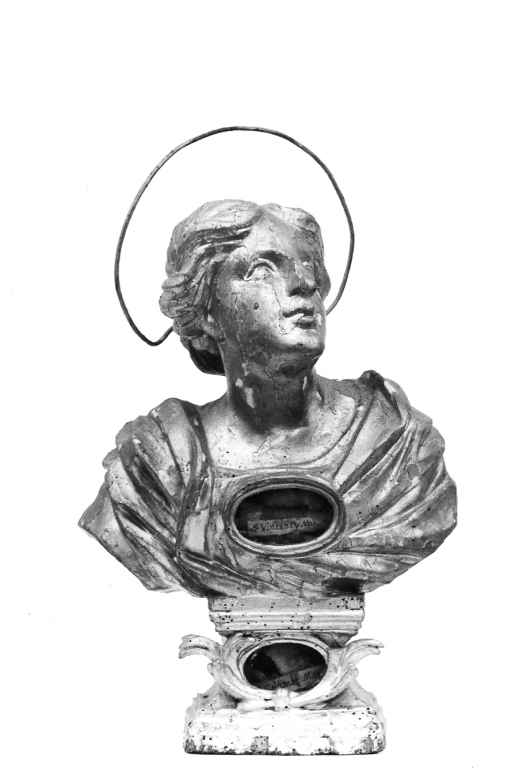 reliquiario - a busto - ambito laziale (sec. XVIII)