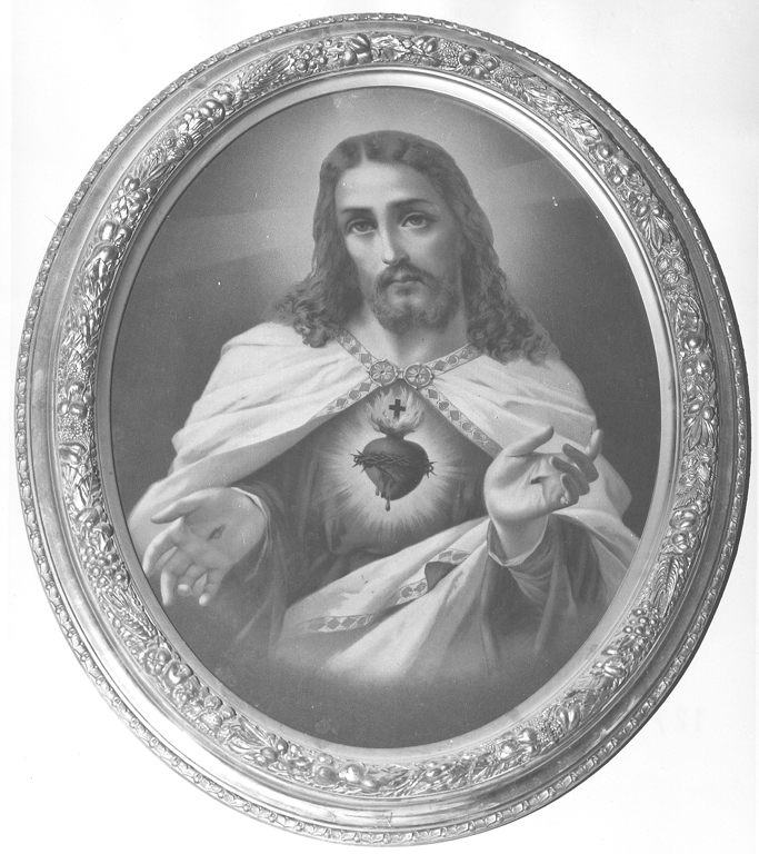 Sacro Cuore di Gesù (dipinto) - ambito laziale (inizio sec. XX)