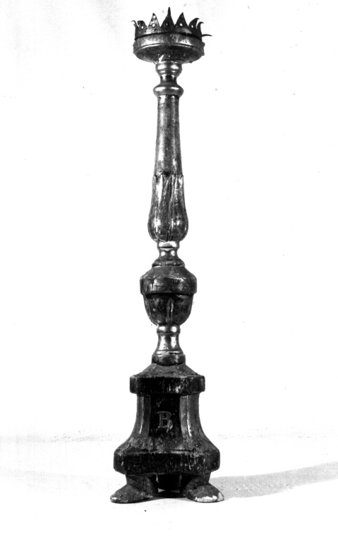 candeliere d'altare, serie - ambito laziale (sec. XIX)