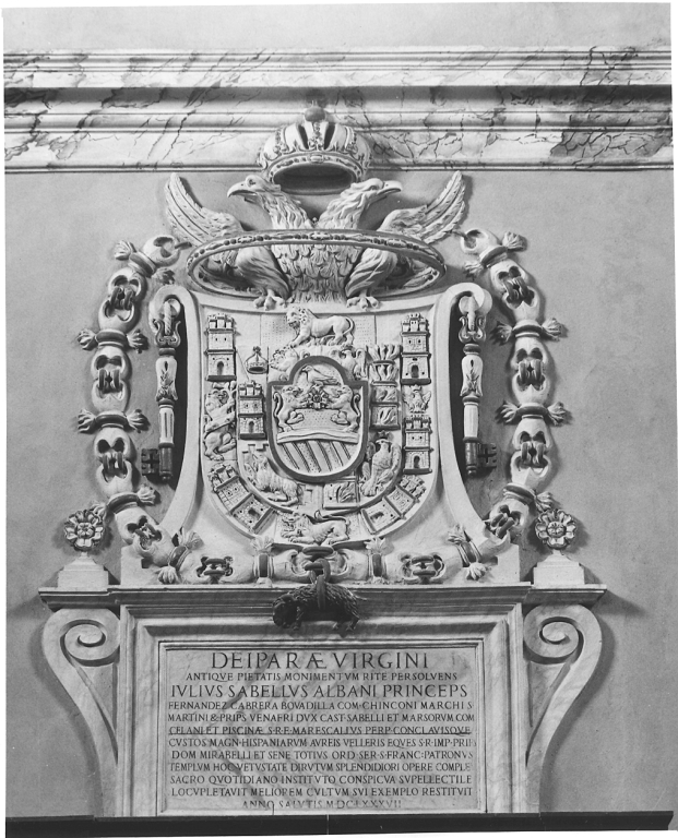 stemma del principe Giulio Savelli (rilievo) - bottega romana (sec. XVII)