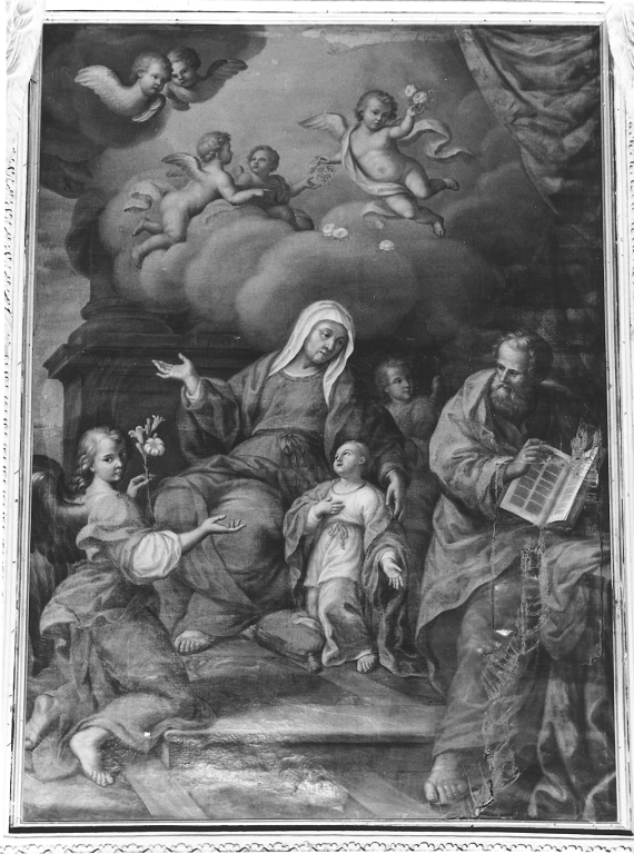San Gioacchino Sant'Anna e Maria Vergine bambina (dipinto) - ambito romano (sec. XVIII)