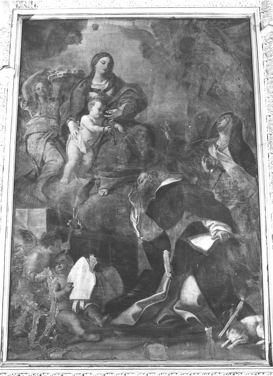Madonna del Rosario con San Domenico e Santa Teresa (dipinto) - ambito romano (seconda metà sec. XVII)