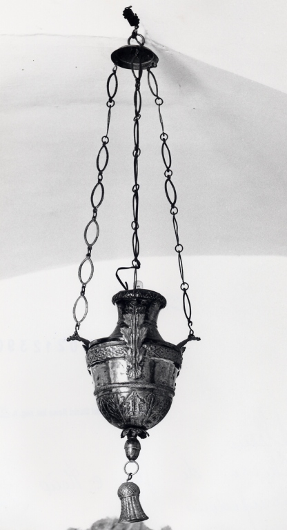 lampada pensile del SS. Sacramento, coppia - bottega Italia centrale (sec. XIX)
