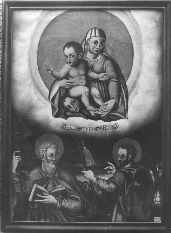 Madonna con Bambino e Santi (dipinto) - ambito laziale (sec. XVIII)