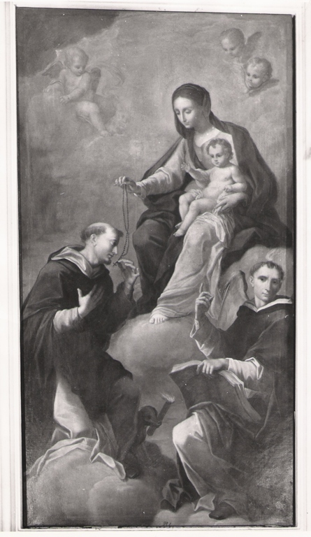Madonna del Rosario con San Domenico (dipinto) - ambito Italia centrale (metà sec. XVIII)