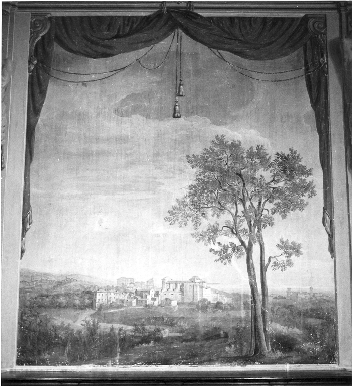 veduta di Genzano (dipinto) di Monti Andrea (sec. XIX)