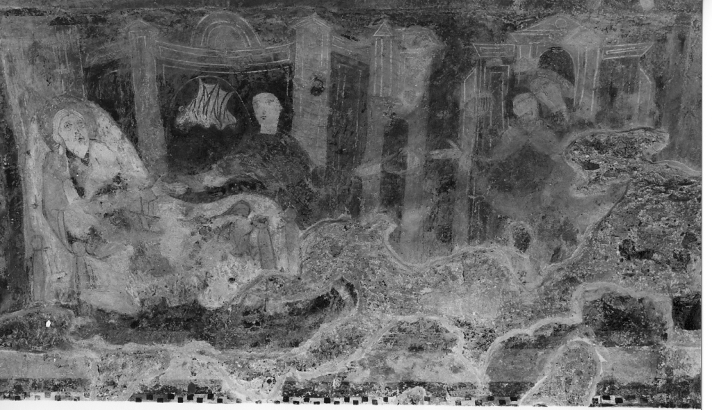 Isacco sul letto benedice Giacobbe travestito con le vesti di Esaù (dipinto) di Maestro della Genesi (prima metà sec. XIII)