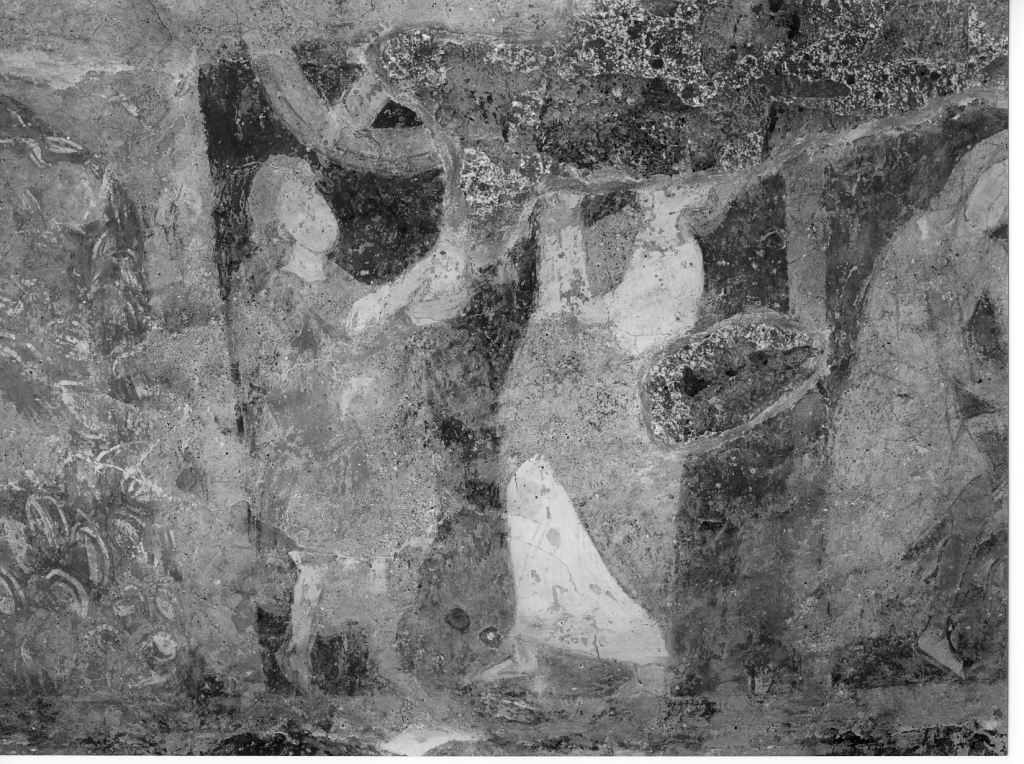 sacrificio di Caino e di Abele: Abele offre un agnello, Caino un fascio di spighe (dipinto) di Maestro della Genesi (prima metà sec. XIII)