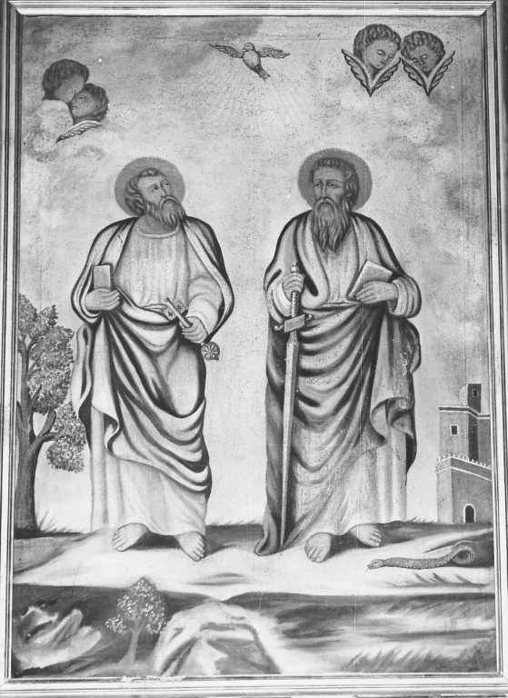 Santi Pietro e Paolo (dipinto) - ambito laziale (sec. XIX)