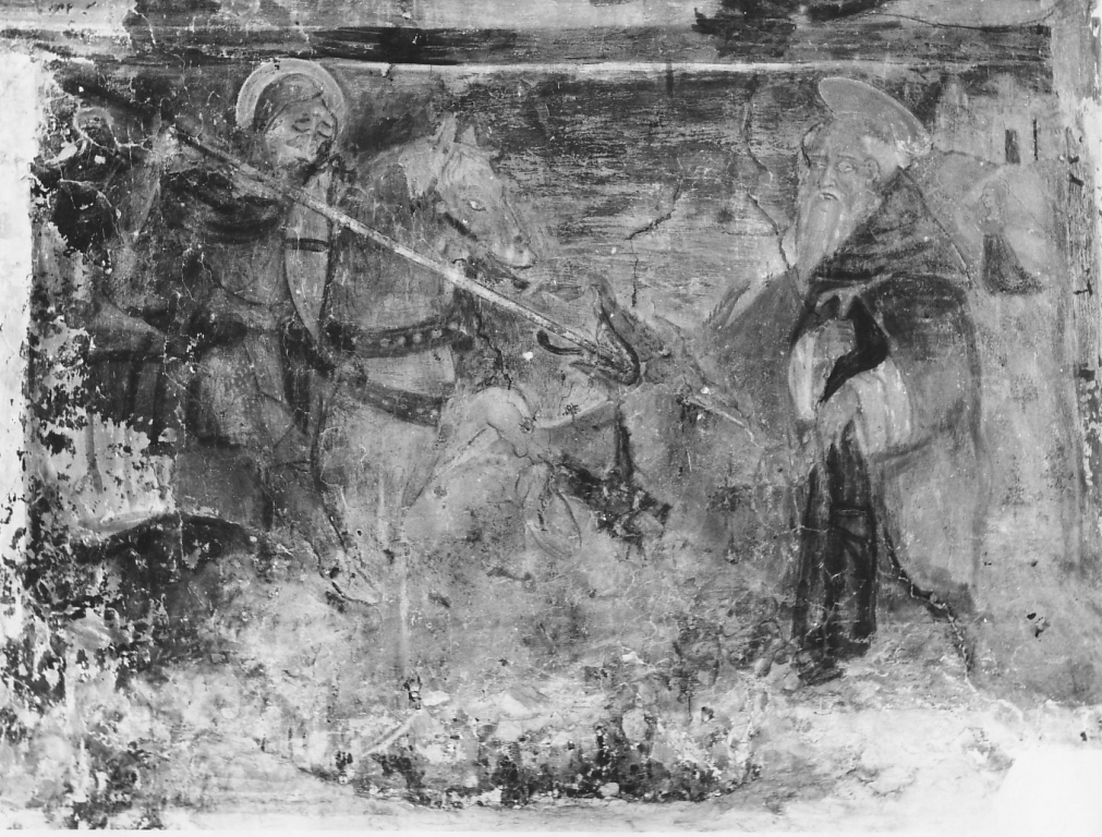 San Giorgio e il drago (dipinto) - ambito laziale (inizio sec. XVI)