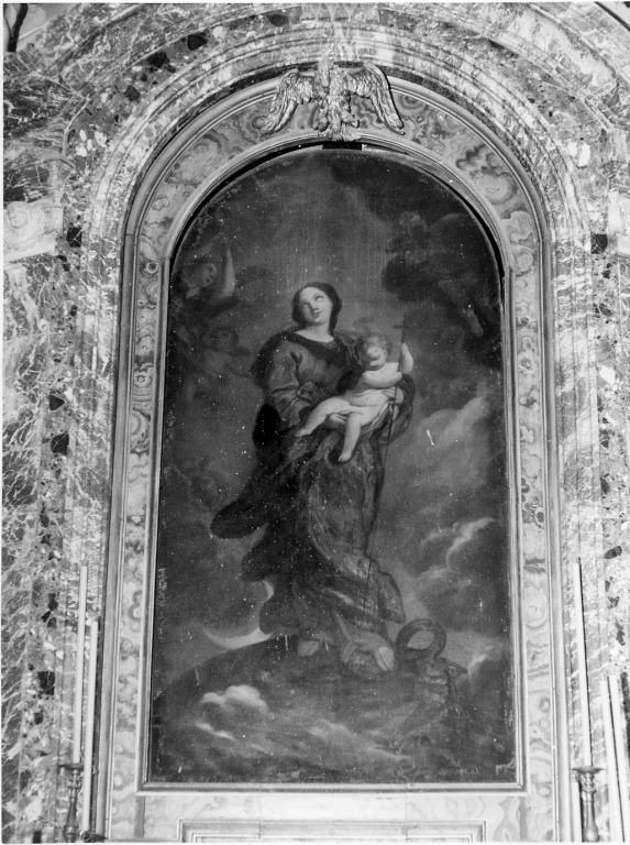 Immacolata Concezione (pala d'altare) di Gherardi Antonio (maniera) (sec. XVIII)