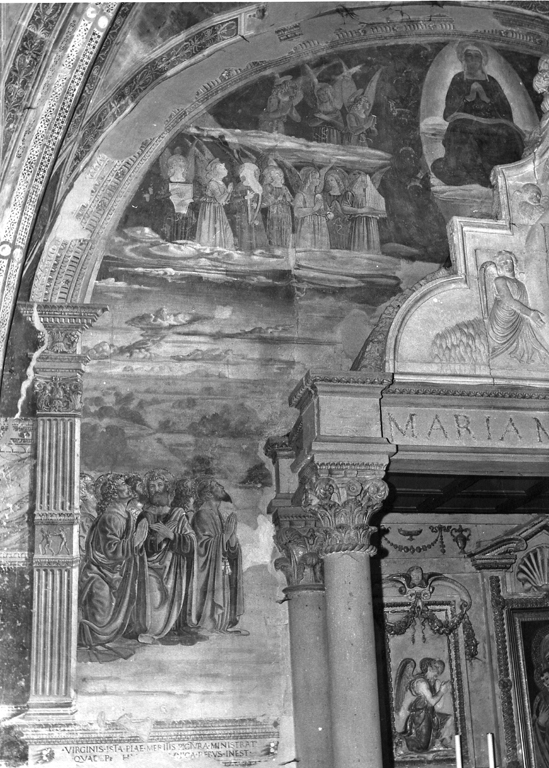 Madonna Assunta venerata da Angeli e Apostoli (dipinto, ciclo) di Lorenzo da Viterbo (e aiuti) (sec. XV)