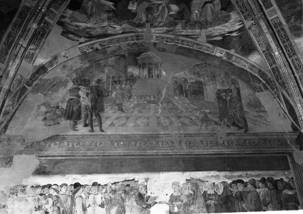 presentazione di Maria Vergine al tempio (dipinto, ciclo) di Lorenzo da Viterbo (e aiuti) (sec. XV)