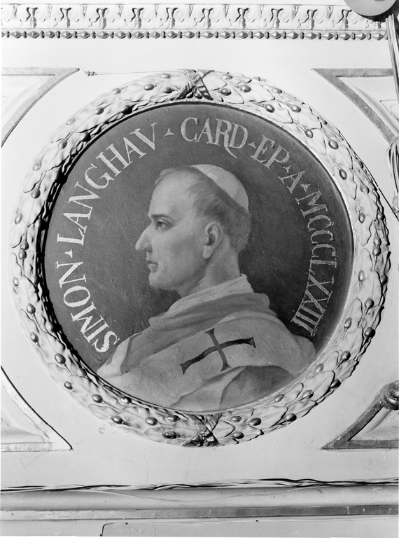 ritratto di vescovo (medaglione) di Galimberti Silvio (sec. XX)