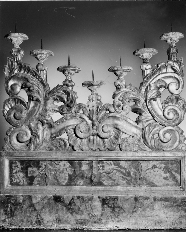 macchina di candelabri, serie - bottega romana (sec. XVII)