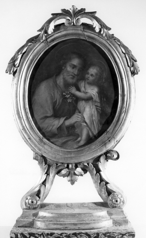 San Giuseppe e Gesù Bambino (dipinto) - ambito laziale (seconda metà sec. XIX, sec. XX)