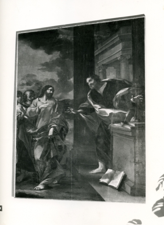 vocazione di San Matteo (dipinto) di Bonifazi Anton Angelo (sec. XVII)