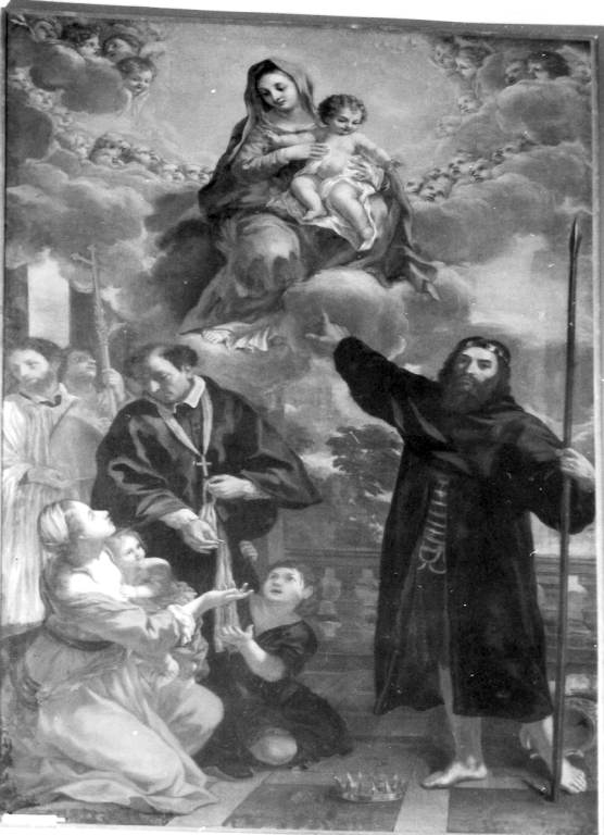 Madonna in gloria con San Tommaso da Villanova e San Guglielmo d'Aquitania (dipinto) di Ferri Ciro, Bonifazi Anton Angelo (seconda metà sec. XVII)