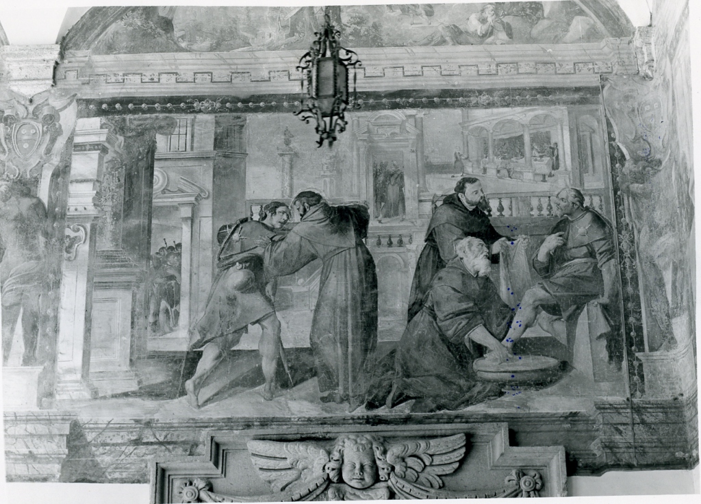 La cas di Sant'Agostino aperta ai poveri (dipinto) di Ganassini Marzio (inizio sec. XVII)