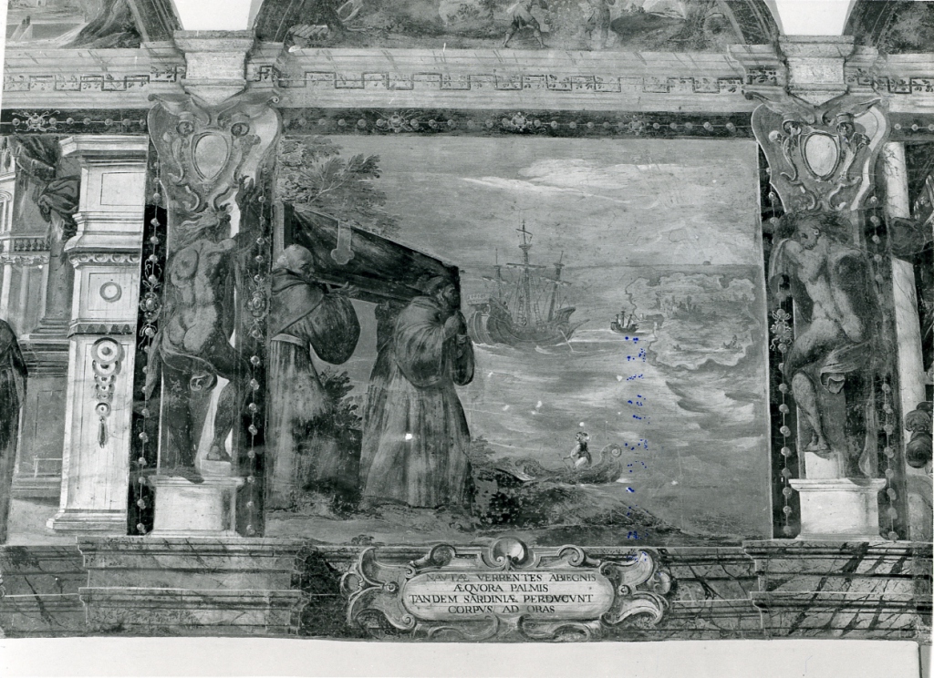 Liutprando riscatta il corpo di Sant'Agostino (dipinto) di Ganassini Marzio (inizio sec. XVII)