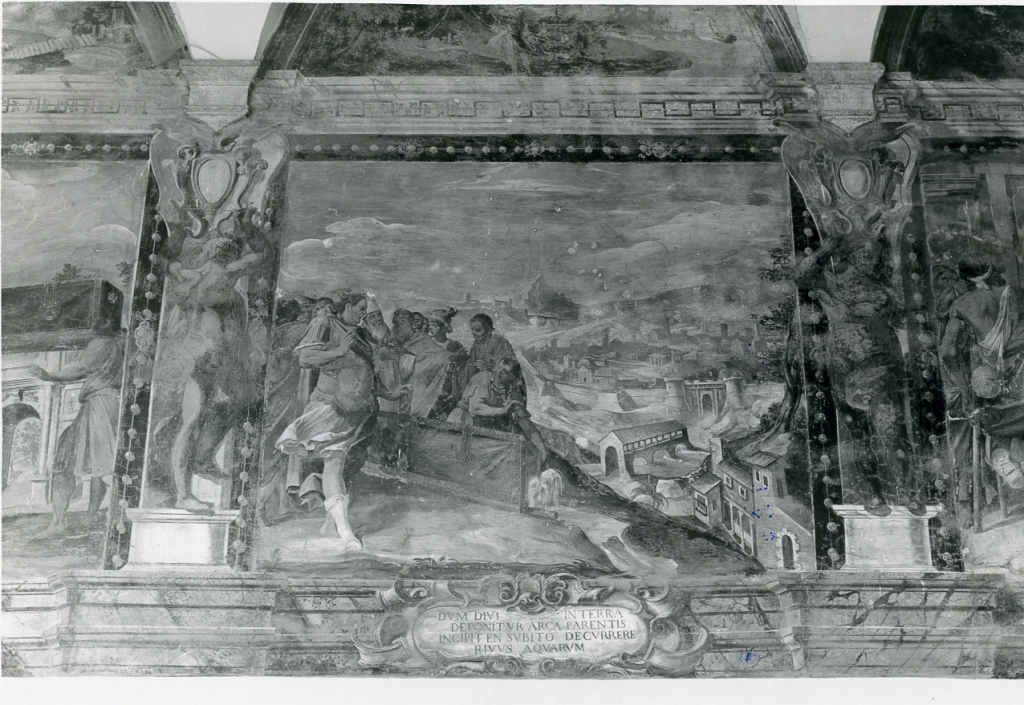 Miracolo della bara di Sant'Agostino (dipinto) di Ganassini Marzio (inizio sec. XVII)