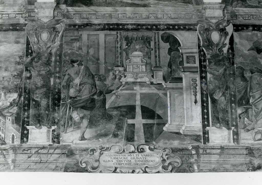 Arca con il corpo di Sant'Agostino (dipinto) di Ganassini Marzio (inizio sec. XVII)