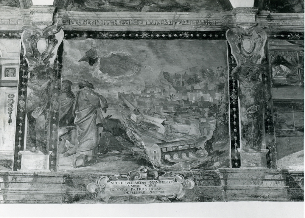 Pavia liberata dalla peste (dipinto) di Ganassini Marzio (inizio sec. XVII)