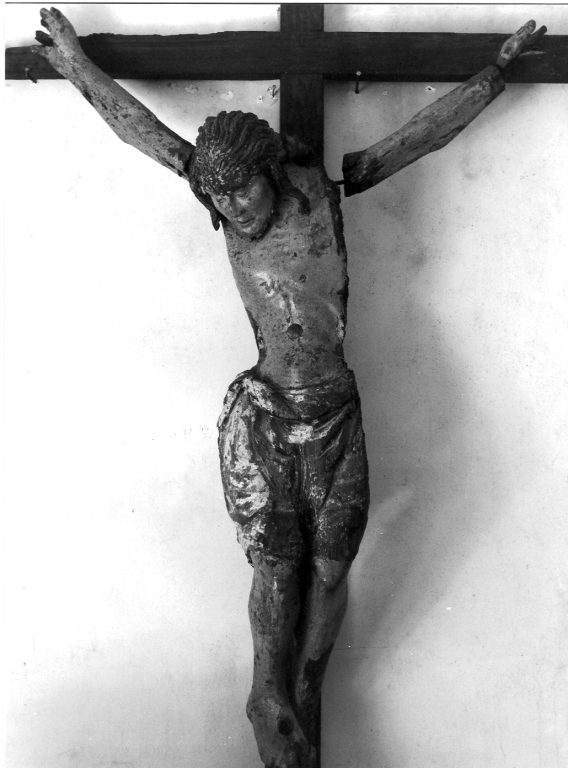 Cristo crocifisso (crocifisso) - ambito Italia meridionale (sec. XVI, sec. XVII)