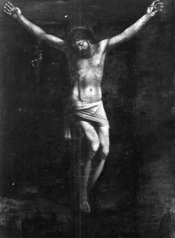 Cristo crocifisso (dipinto) - ambito laziale (secc. XVII/ XVIII)