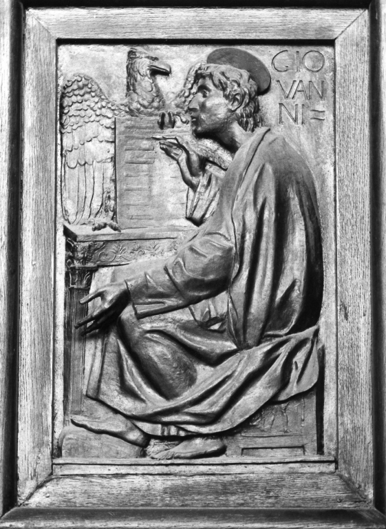 San Giovanni Evangelista (rilievo) di Crocetti Venanzo (sec. XX)