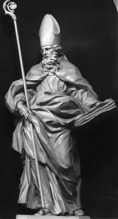 Sant'Agostino (scultura) - ambito laziale (fine sec. XVII)